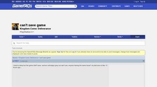 
                            9. can't save game - Kingdom Come: Deliverance Message Board for ...