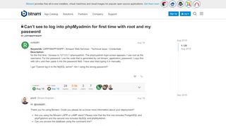 
                            7. Can't see to log into phpMyadmin for first time with root and my ...