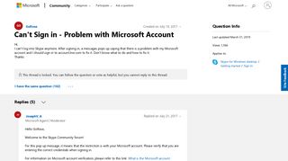 
                            7. Can't Sign in - Problem with Microsoft Account - Microsoft Community