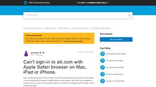 
                            11. Can't sign-in to att.com with Apple Safari browser... - AT&T ...