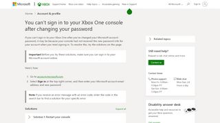 
                            9. Can't Sign in to Console After Changing Password | Xbox One