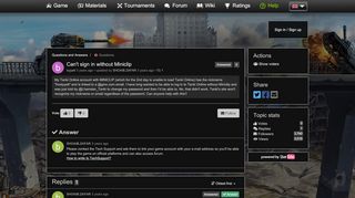 
                            7. Can't sign in without Miniclip / Questions and Answers / Tanki Online