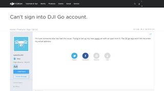 
                            7. Can't sign into DJI Go account. | DJI FORUM