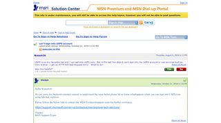 
                            13. can't sign into USPS account - MSN Solution Center
