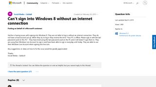 
                            12. Can't sign into Windows 8 without an internet connection ...