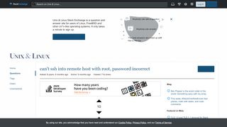 
                            1. can't ssh into remote host with root, password incorrect - Unix ...