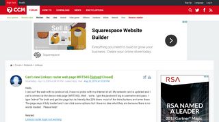 
                            5. Can't view Linksys router web page WRT54G [Solved] - CCM.net