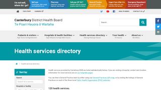 
                            6. Canterbury District Health Board - Services A - Z