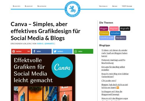 
                            7. Canva – Simples, aber effektives Grafikdesign für Social Media & Blogs