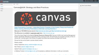 
                            7. Canvas@AUN: Strategy and Best Practices