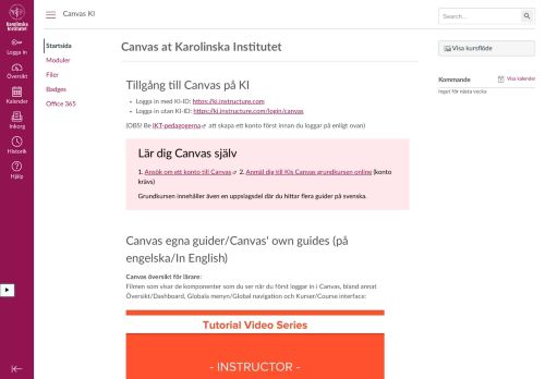 
                            2. Canvas at Karolinska Institutet - Instructure