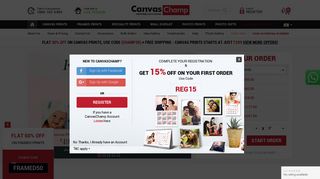 
                            1. Canvas Champ - Print Photos on Canvas & Dress up your Walls
