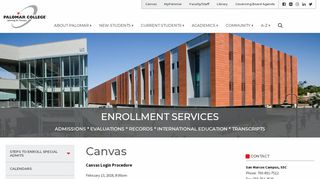
                            4. Canvas – Enrollment Services - Palomar College