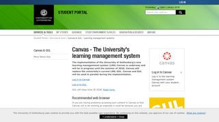 
                            9. Canvas & GUL – Student Portal