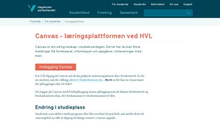 
                            3. Canvas - læringsplattformen ved HVL - Høgskulen på Vestlandet