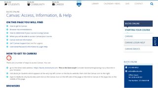 
                            6. Canvas Login Help | Bucks Online | Bucks County Community College