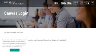 
                            11. Canvas Login - Mannheim Business School