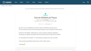
                            11. Canvas MyMathLab Popup | Canvas LMS Community