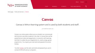 
                            3. Canvas | Norwegian School of Sport Sciences