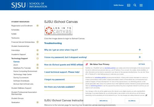 
                            13. Canvas | SJSU iSchool - SJSU iSchool Student Resources