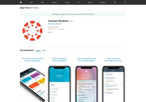 
                            13. Canvas Student on the App Store - iTunes - Apple