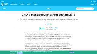 
                            10. CAO 4 most popular career sectors 2018 | CareersPortal.ie