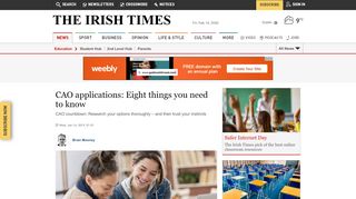 
                            8. CAO applications: Eight things you need to know - The Irish Times