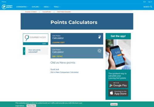 
                            12. CAO Points Calculator | CareersPortal.ie
