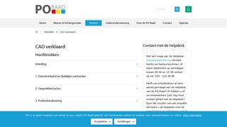 
                            8. CAO verklaard | PO-Raad