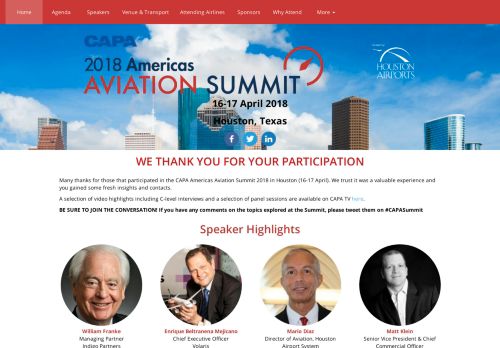 
                            6. CAPA Americas Aviation Summit 2018: Home