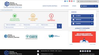 
                            12. Capacitación Continua: Cámara Argentina de Comercio y Servicios