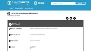 
                            12. CAPACITACIONES DOCENTES (FORMAR) - Gobierno de Tucumán