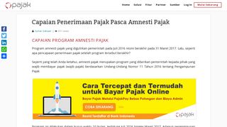 
                            7. Capaian Penerimaan Pajak Pasca Amnesti Pajak | OnlinePajak