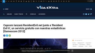 
                            9. Capcom lanzará ResidentEvil.net junto a 'Resident Evil 6', un servicio ...