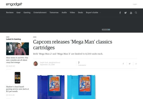
                            13. Capcom releases 'Mega Man' classics cartridges - Engadget