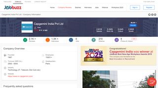 
                            13. Capgemini India Pvt Ltd - Company Overview | Jobbuzz