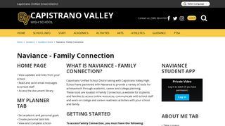 
                            10. Capistrano Valley High School: Naviance - Family Connection