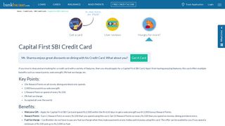 
                            2. Capital First SBI Credit Card - BankBazaar