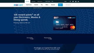 
                            1. Capital First SBI Credit Card - Benefits and Features - Apply Now | SBI ...