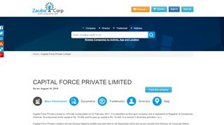 
                            6. CAPITAL FORCE PRIVATE LIMITED - Company, directors and contact ...