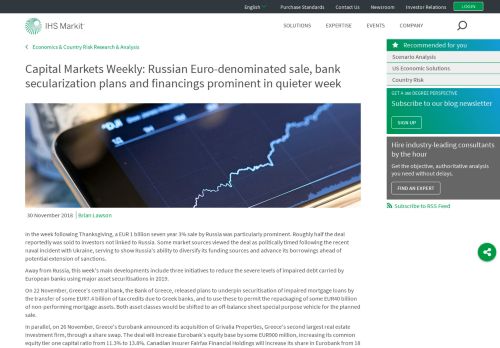 
                            12. Capital Markets Weekly: Russian Euro-denominated sale, bank ...