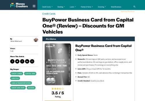 
                            11. Capital One BuyPower Business Card Review - Discounts for GM ...