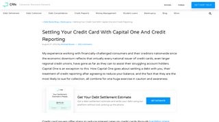 
                            9. Capital One Debt Collection Debt Settlement Credit Reports Lawsuits