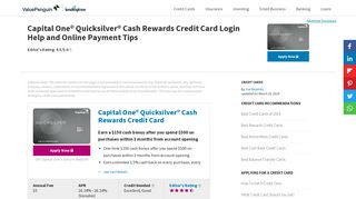 
                            10. Capital One® Quicksilver® Cash Rewards Credit Card Login Help ...