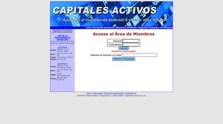 
                            2. Capitales Activos :: Login al área de miembros