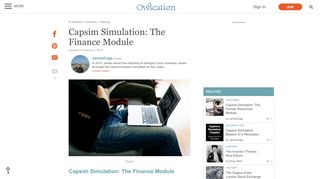 
                            9. Capsim Simulation: The Finance Module | Owlcation