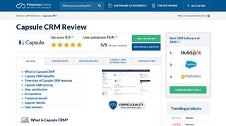 
                            6. Capsule CRM Reviews: Pricing, Features & Overview