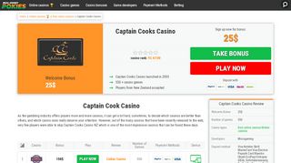 
                            3. Captain Cooks Casino NZ - 100 chances to become a millionaire for ...