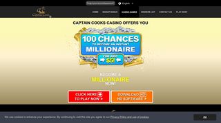 
                            3. Captain Cooks Casino | Play Online Slot Games