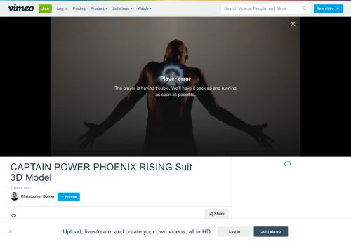 
                            7. CAPTAIN POWER PHOENIX RISING Suit 3D Model on Vimeo